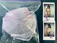 椎名心春さんが着用したブラジャー＋パンティ＋チェキ (UN-ISHO-SHIINA-2)